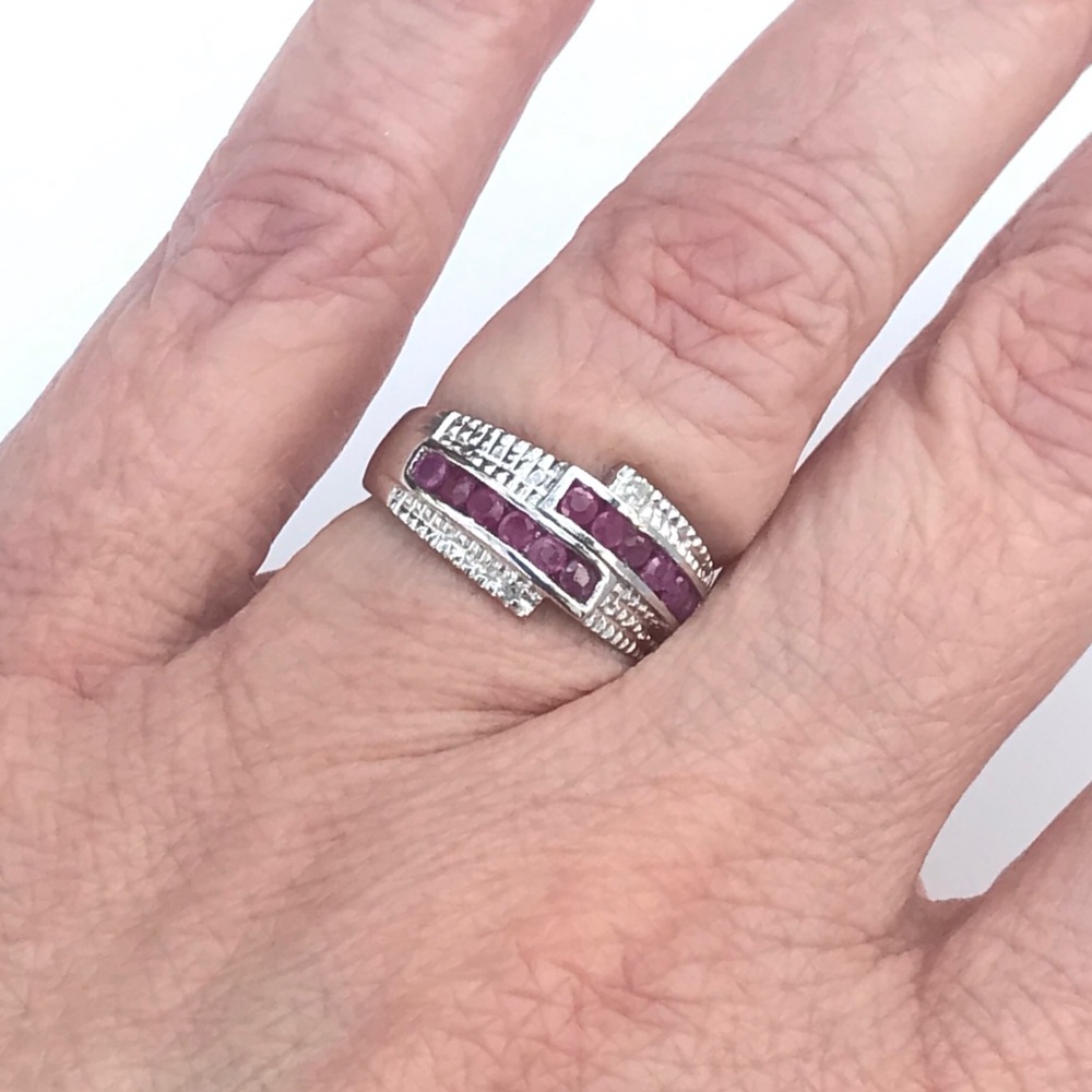 LAST ONE: Size 6:Genuine Ruby Sterling Silver Ring